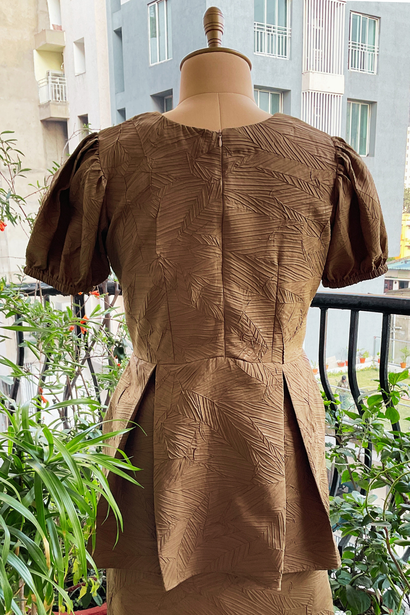 CRUSHED LEAF MOSS SKIRT SET