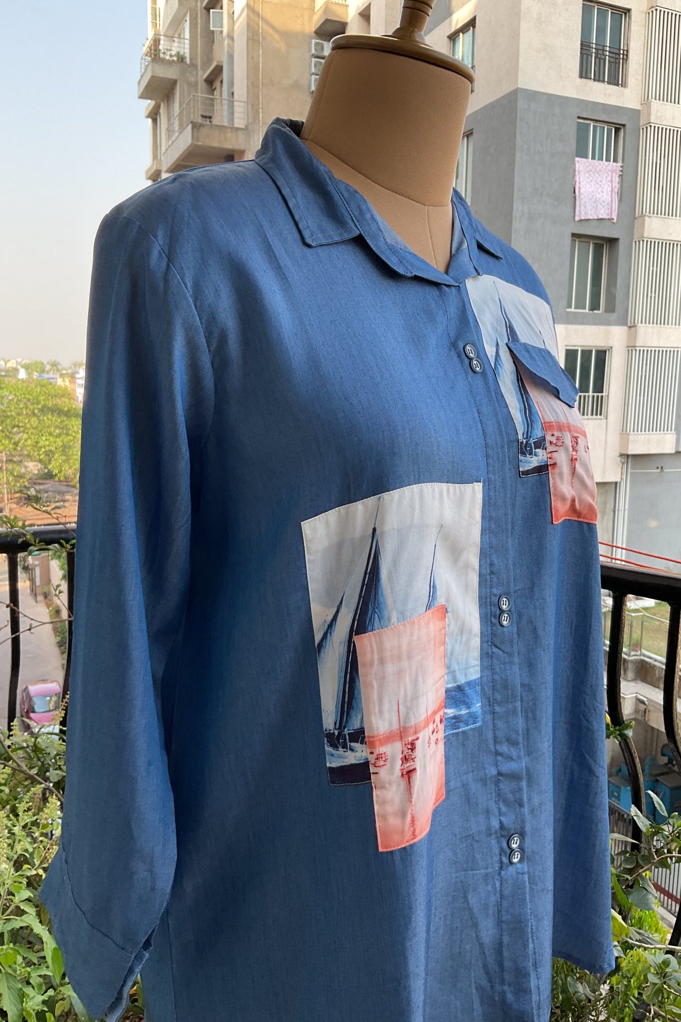 DENIM BOAT PATCH SHIRT