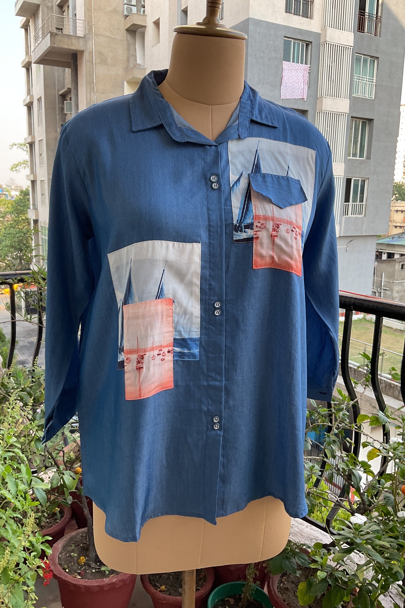 DENIM BOAT PATCH SHIRT