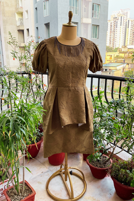 CRUSHED LEAF MOSS SKIRT SET