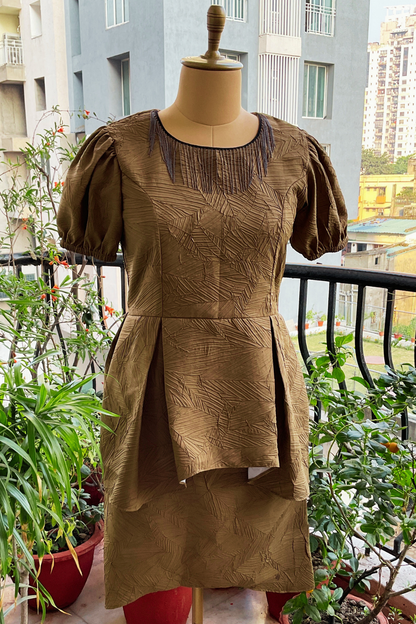 CRUSHED LEAF MOSS SKIRT SET