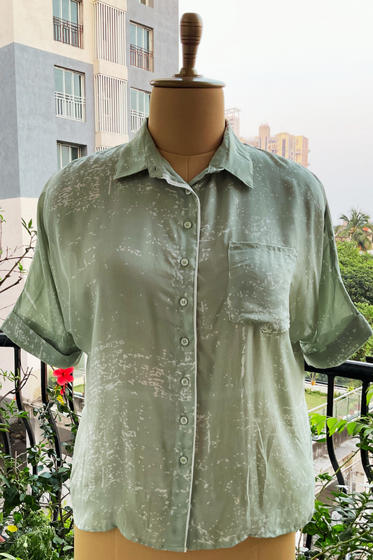 GREEN DROP SHOULDER SHIRT
