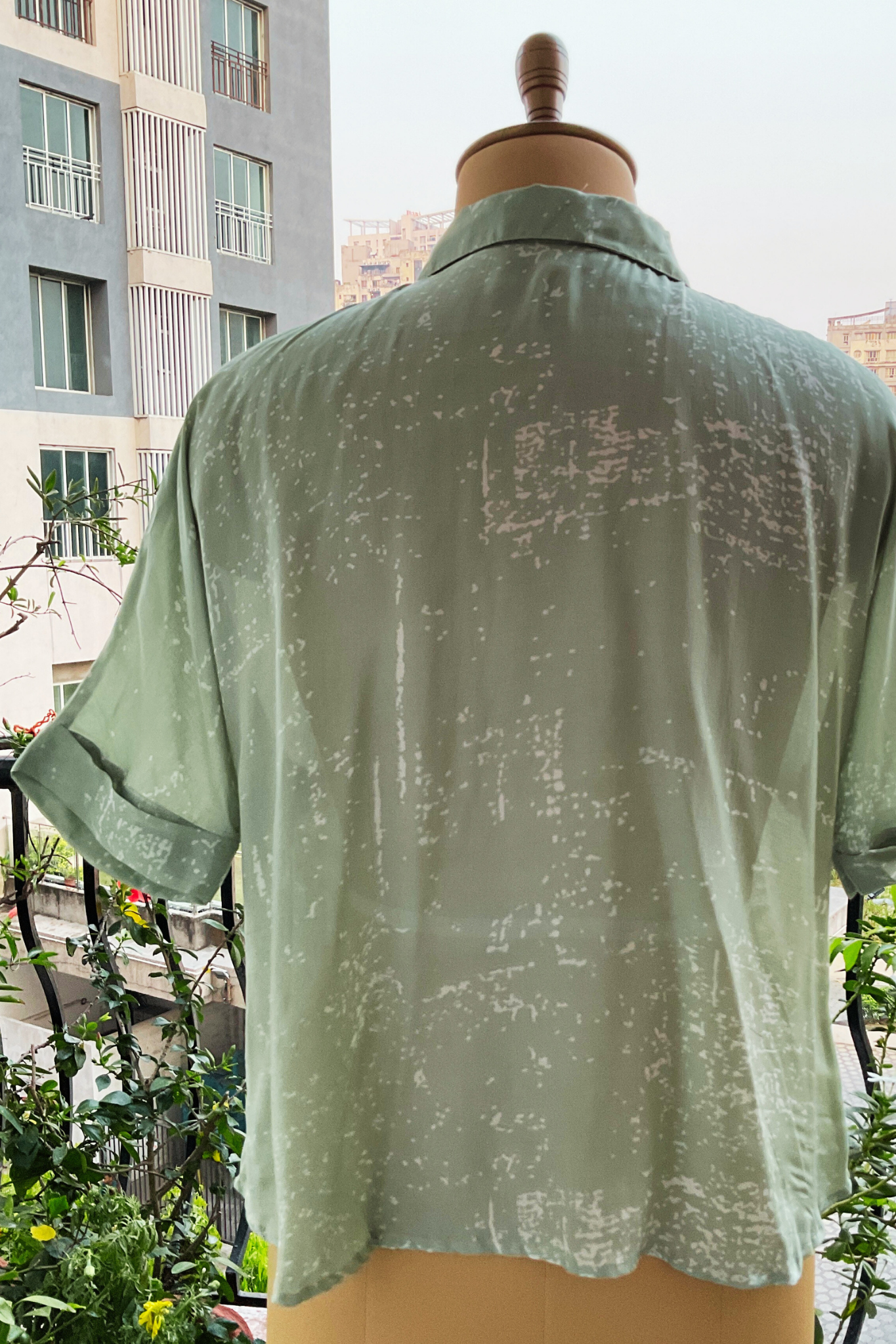 GREEN DROP SHOULDER SHIRT