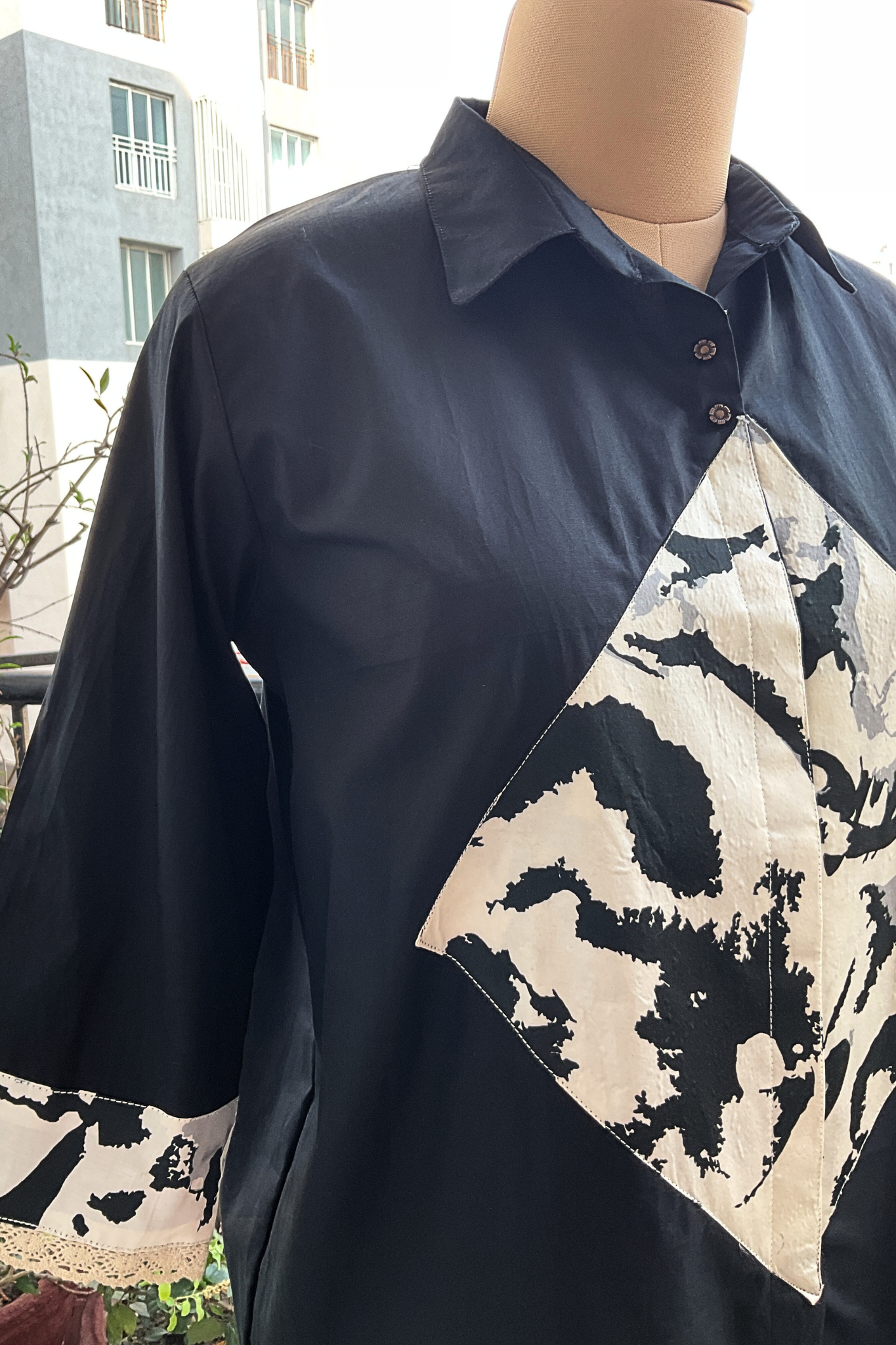 ZED BLACK OVERSIZED ZERO WASTE SHIRT