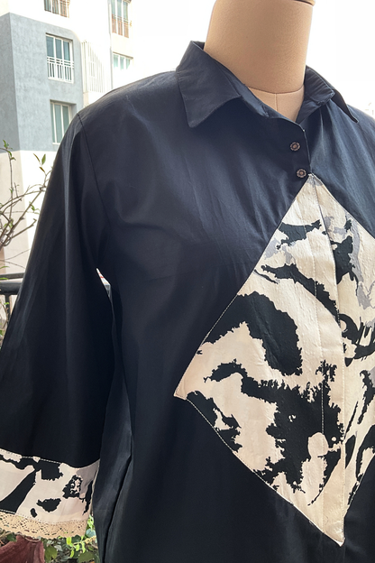 ZED BLACK OVERSIZED ZERO WASTE SHIRT