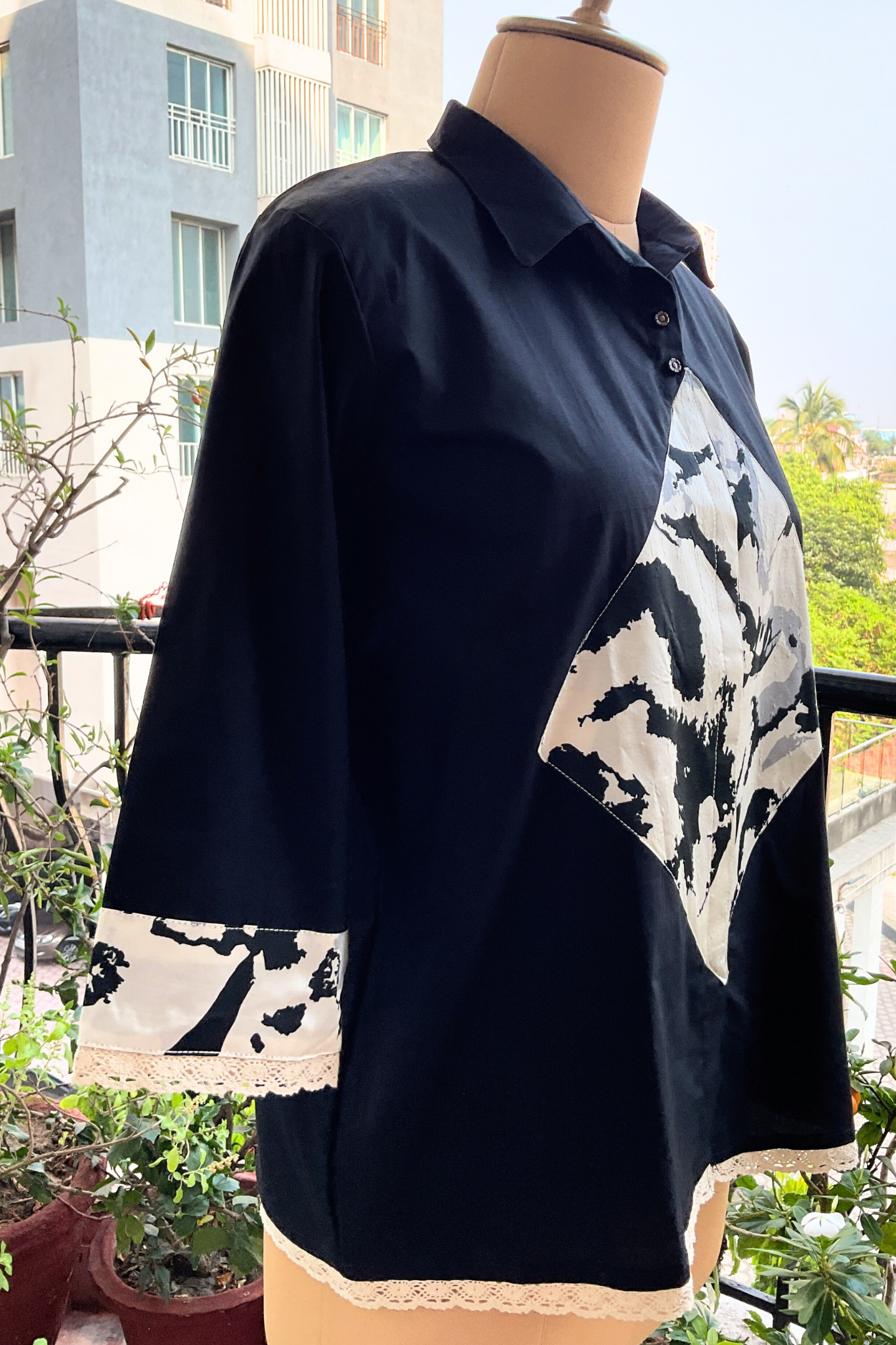 ZED BLACK OVERSIZED ZERO WASTE SHIRT