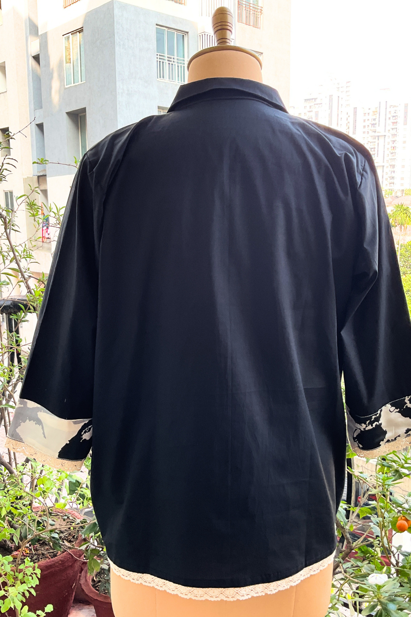 ZED BLACK OVERSIZED ZERO WASTE SHIRT