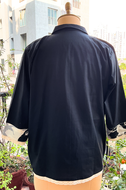ZED BLACK OVERSIZED ZERO WASTE SHIRT