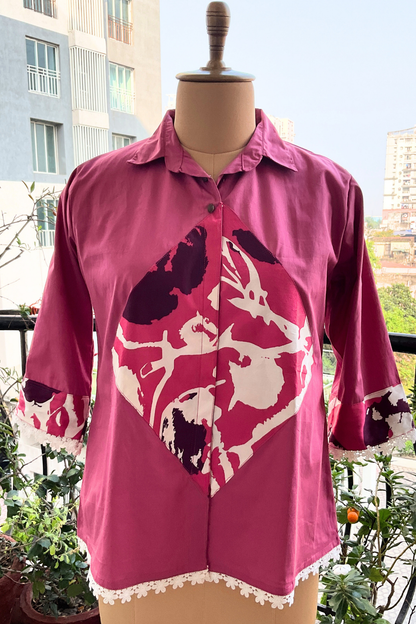 DUSTY PINK OVERSIZED ZERO WASTE SHIRT