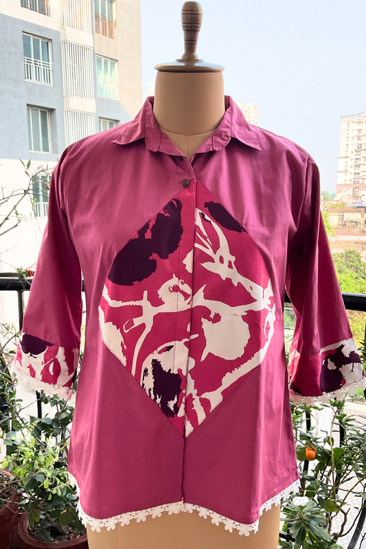 DUSTY PINK OVERSIZED ZERO WASTE SHIRT