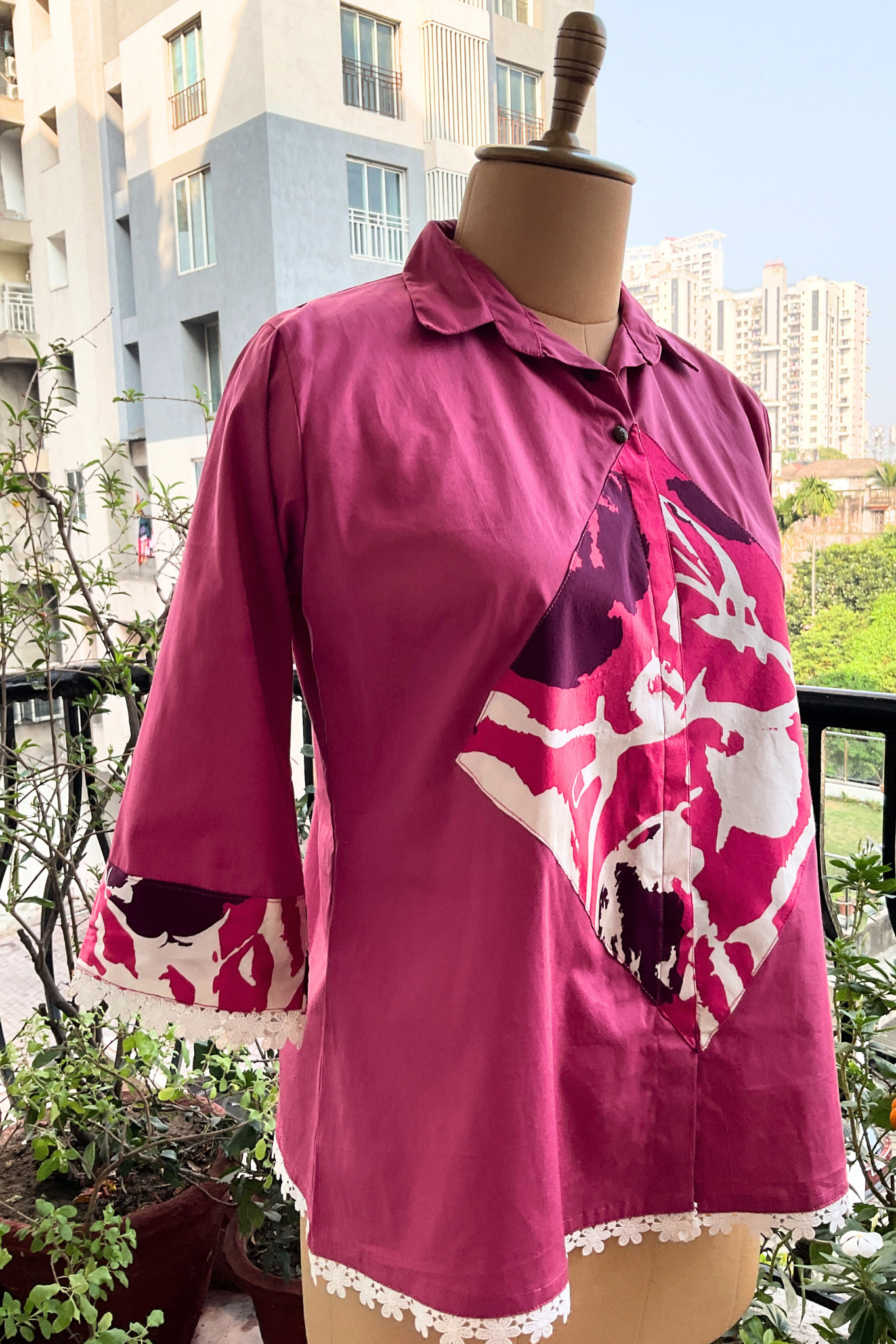 DUSTY PINK OVERSIZED ZERO WASTE SHIRT