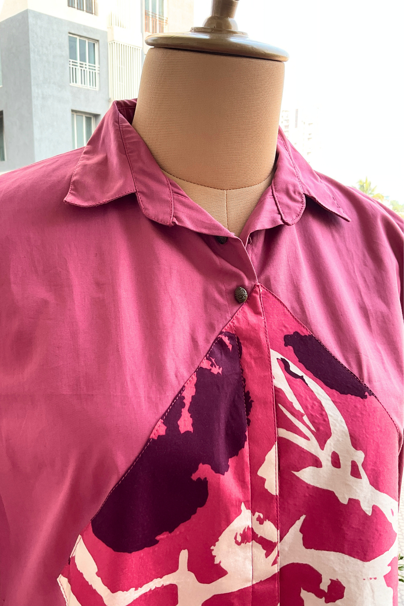 DUSTY PINK OVERSIZED ZERO WASTE SHIRT