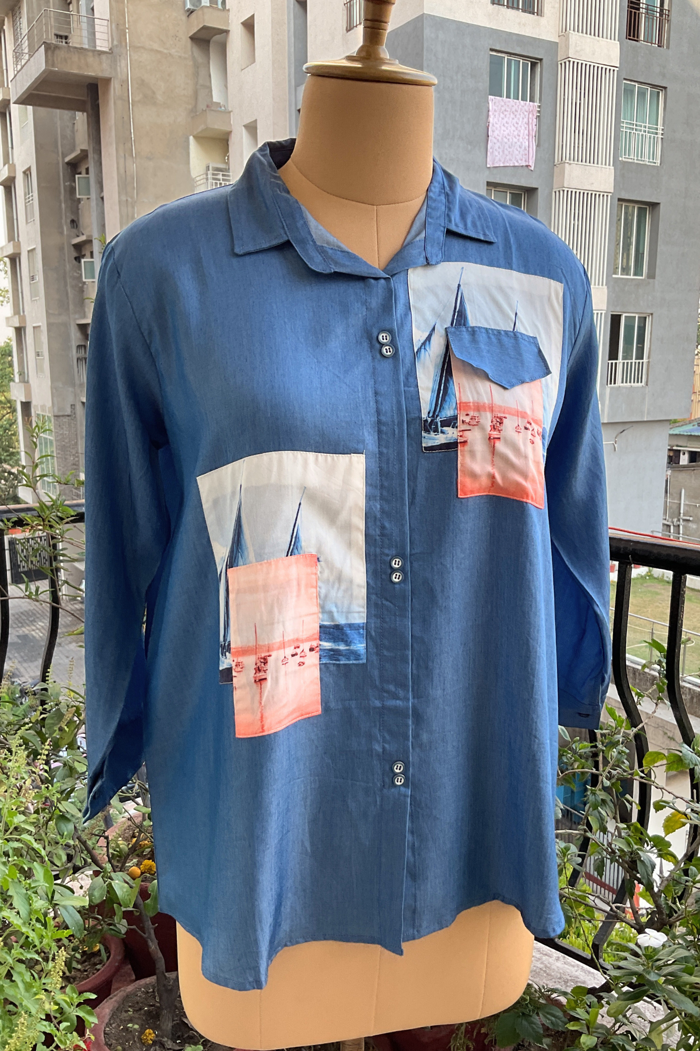 DENIM BOAT PATCH SHIRT