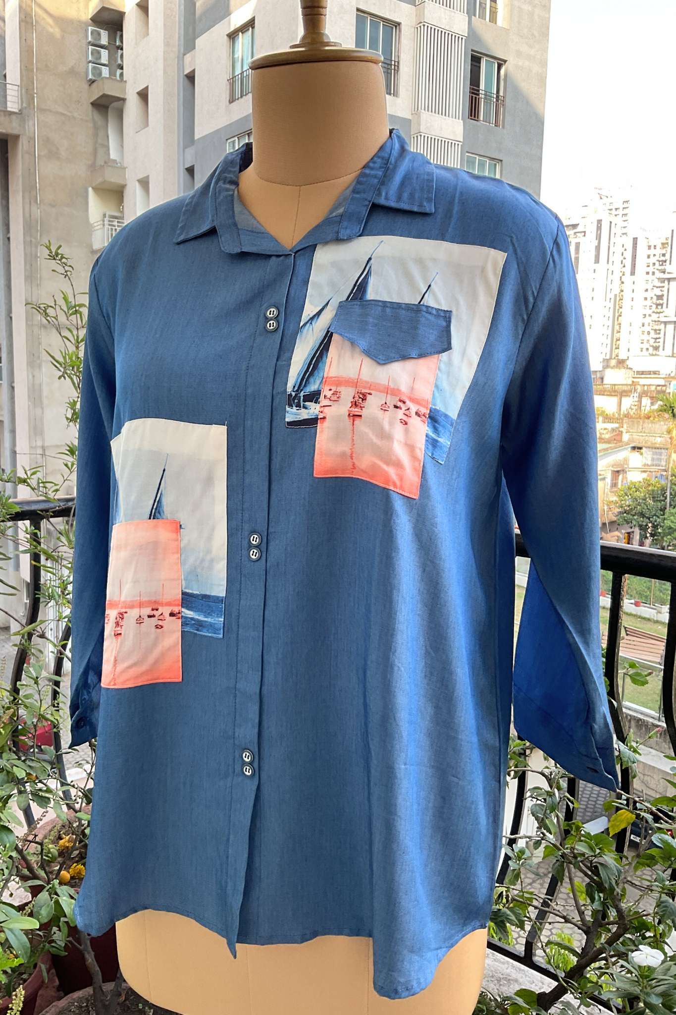 DENIM BOAT PATCH SHIRT