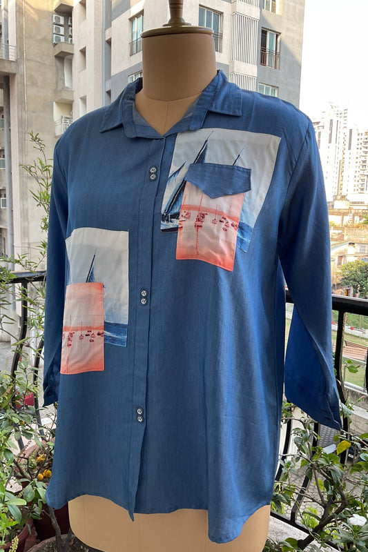 DENIM BOAT PATCH SHIRT