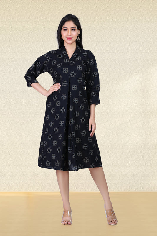 ZED BLACK SHAWL COLLAR DRESS