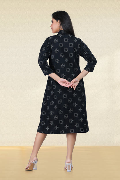 ZED BLACK SHAWL COLLAR DRESS