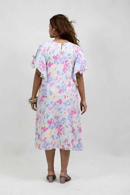 BLUE CRUSH COTTON OVERLAP DRESS