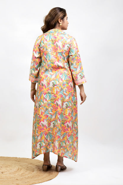 PINK FLORAL JACKET DRESS