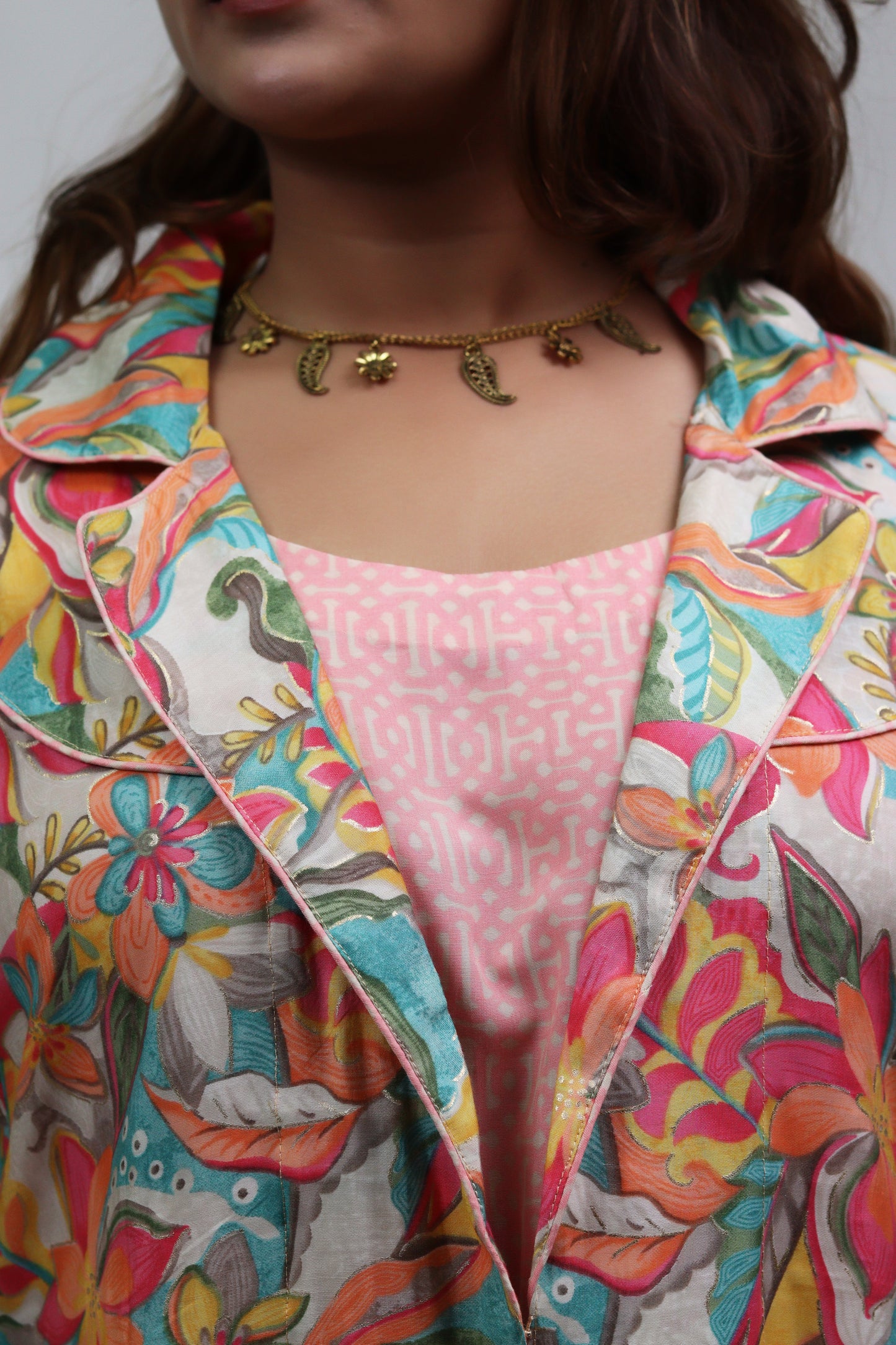 PINK FLORAL JACKET DRESS